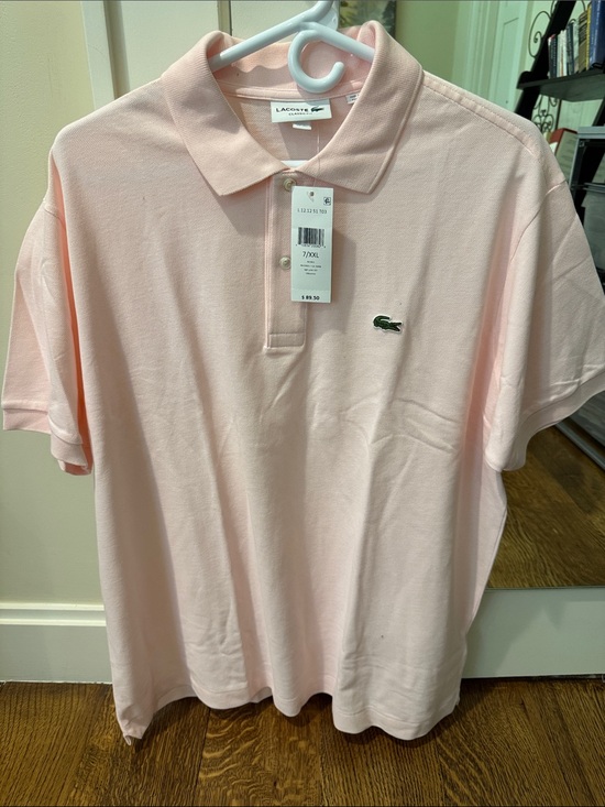 Lacoste Other - Lacoste Men’s Light Pink Pique Polo with Green Crocodile